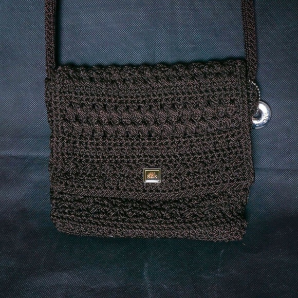The Sak Cross Body Dark Brown Purse/Bag Crochet Kn - Picture 3 of 5